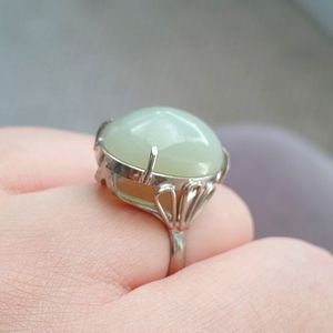 Beautiful Art Deco Jade Ring